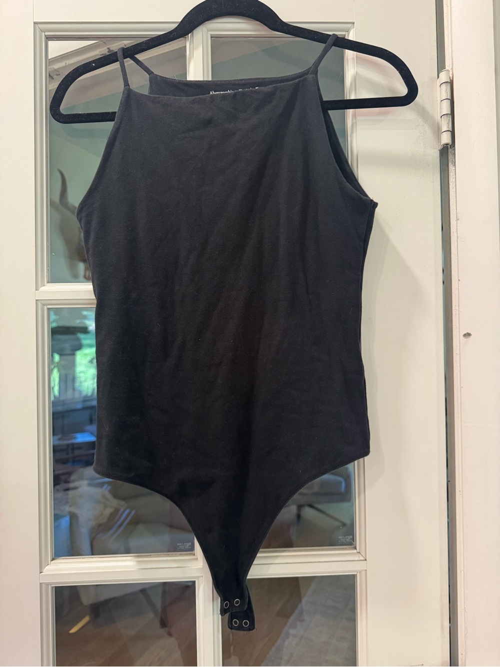 Abercrombie & Fitch Black Tank Bodysuit with Thin Straps